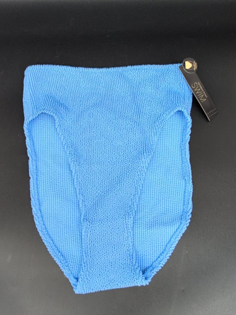 Victoria Secret Swim Crinkle High Waist Full Coverage Bikini Bottom M/L Blue